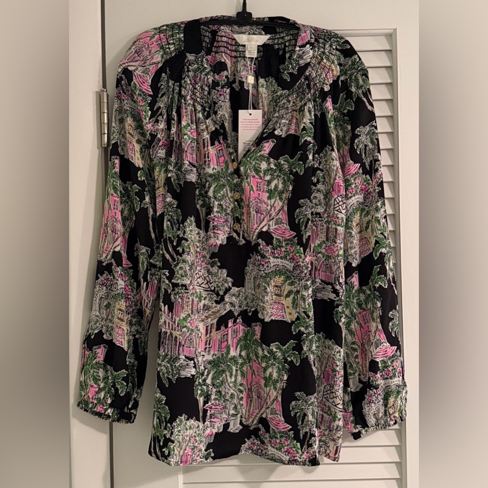 Lilly Pulitzer Elsa silk top